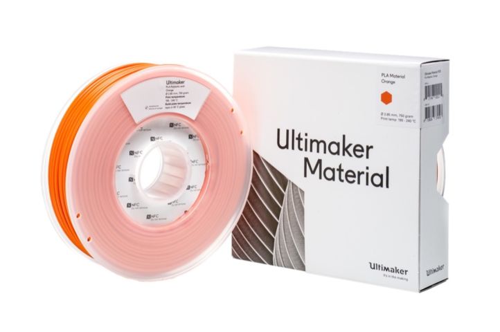 UltiMaker PLA filament 750g spool in orange