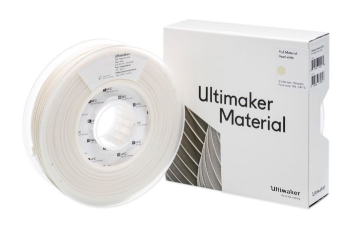 UltiMaker PLA filament 750g spool in pearl white