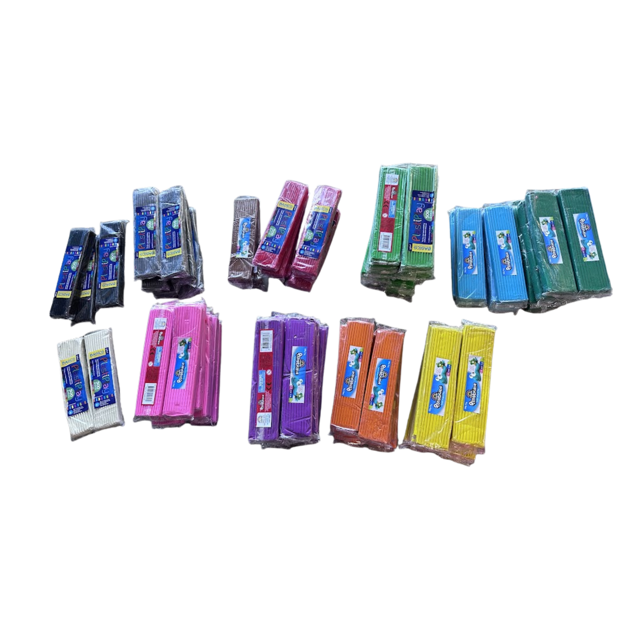 Mega Bulk Modelling Clay Pack – 99 x 500g Unopened Plasticine Blocks (49.5kg Total)