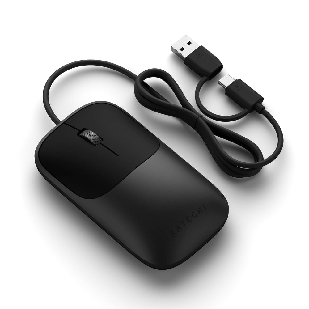 Satechi Slim LX USB-C wired mouse in space black