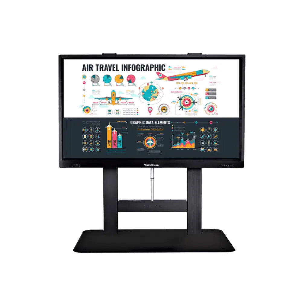 TouchBoard free standing height adjustable floor mount with actuator lift