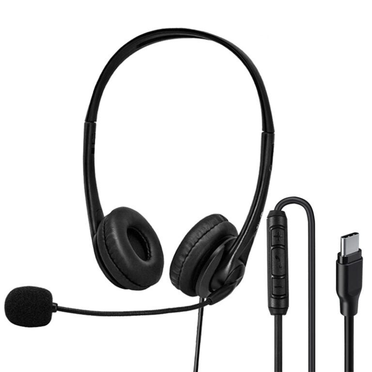 SchoolTech USB-C Headset with Boom Microphone — Class Set