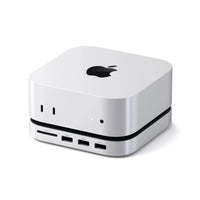Satechi Mac Mini M4 stand and hub with SSD enclosure in silver
