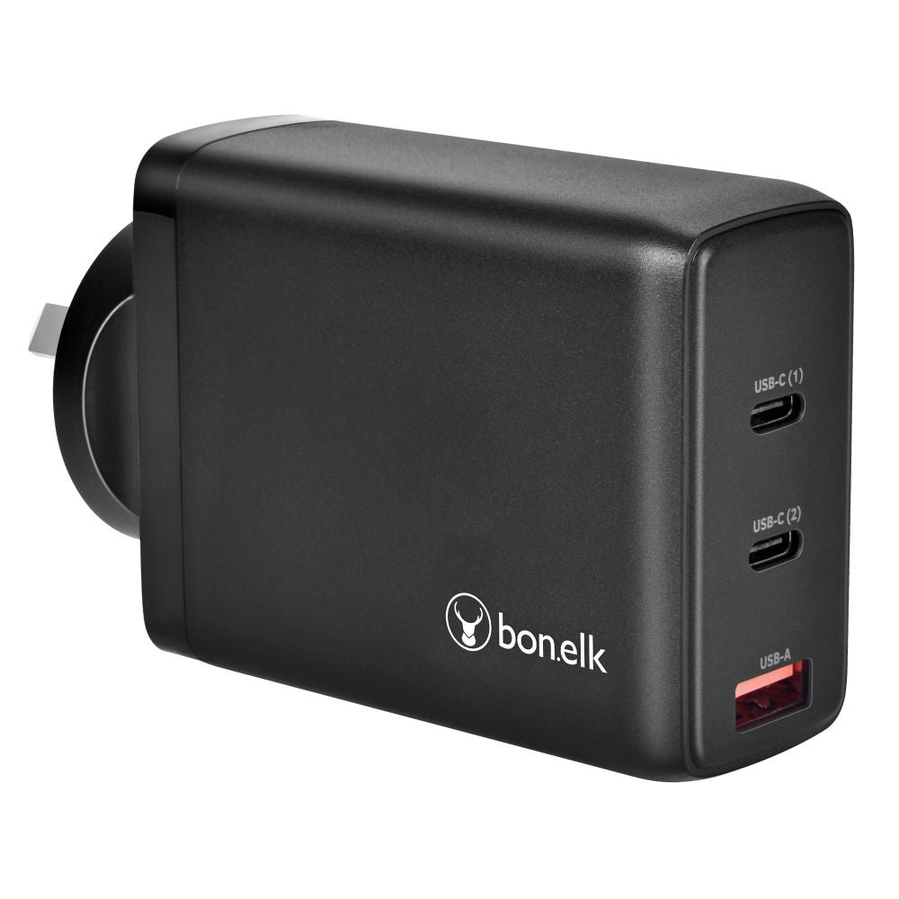Bonelk 100W PD GaN wall charger with two USB-C and one USB-A
