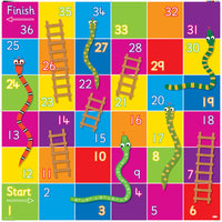 Thumbnail for bee-bot/blue-bot snakes and ladders mat