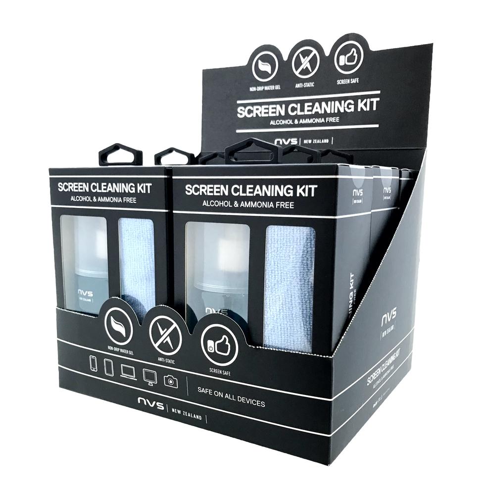 nvs screen cleaning kit (200 ml) 6-pack counter display
