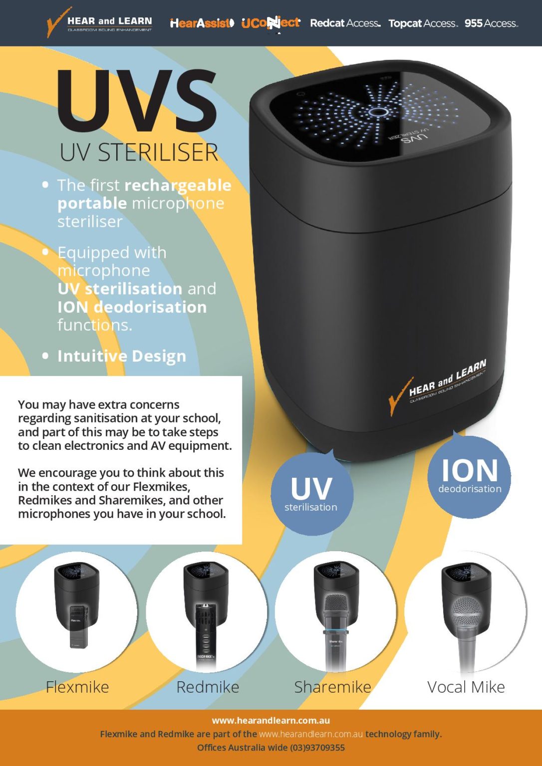 hear and learn ultraviolet microphone steriliser