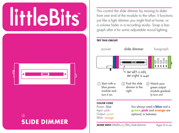 littlebits slide dimmer
