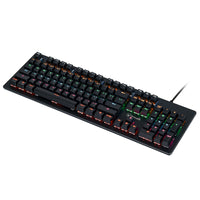 Thumbnail for bonelk k-544 gaming mechanical full size wired rgb led keyboard (black)