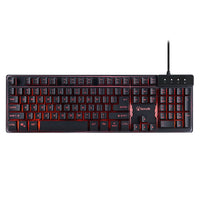 Thumbnail for bonelk k-308 gaming led backlit keyboard, usb, full size (black)
