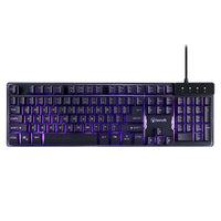 Thumbnail for bonelk k-308 gaming led backlit keyboard, usb, full size (black)
