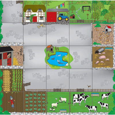 bee-bot/blue-bot farmyard mat