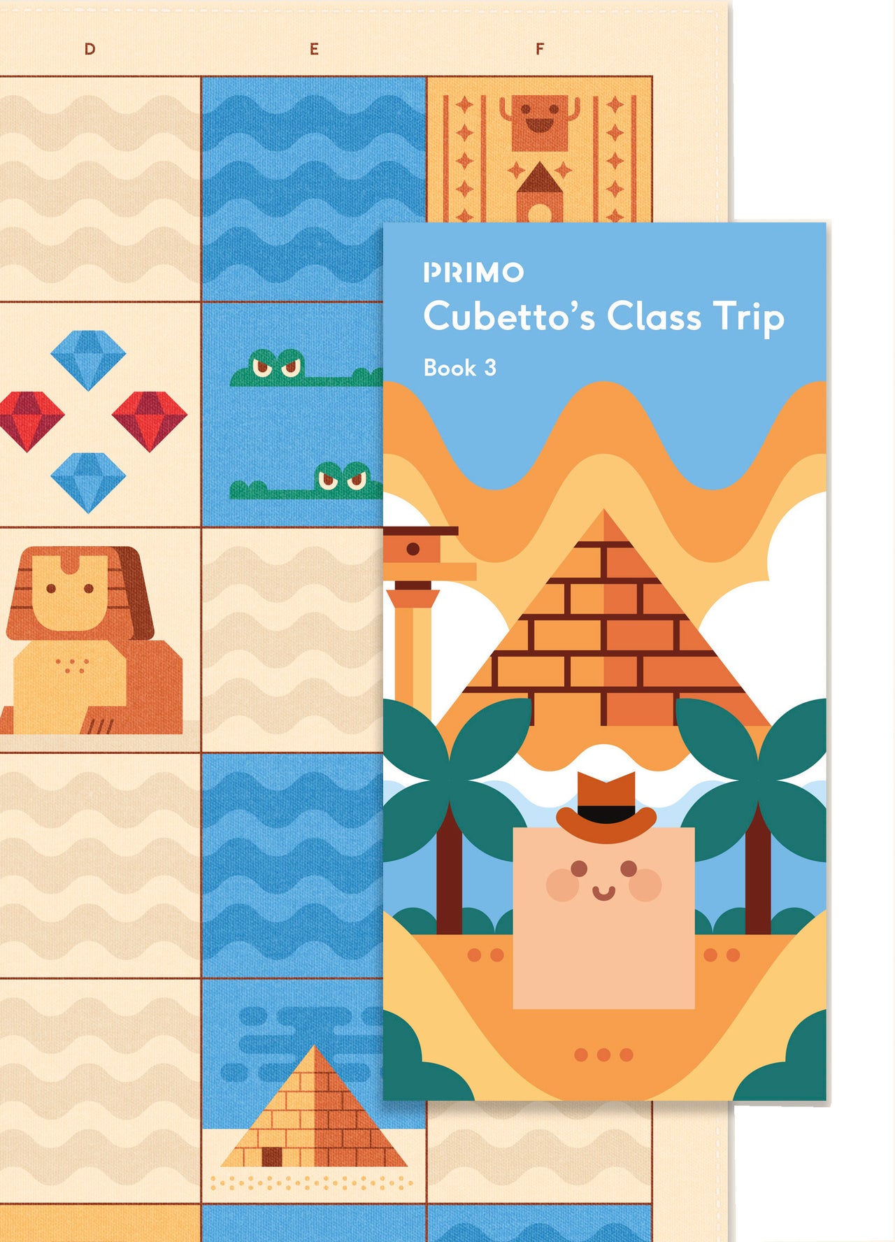 cubetto's class trip - egypt map and story book