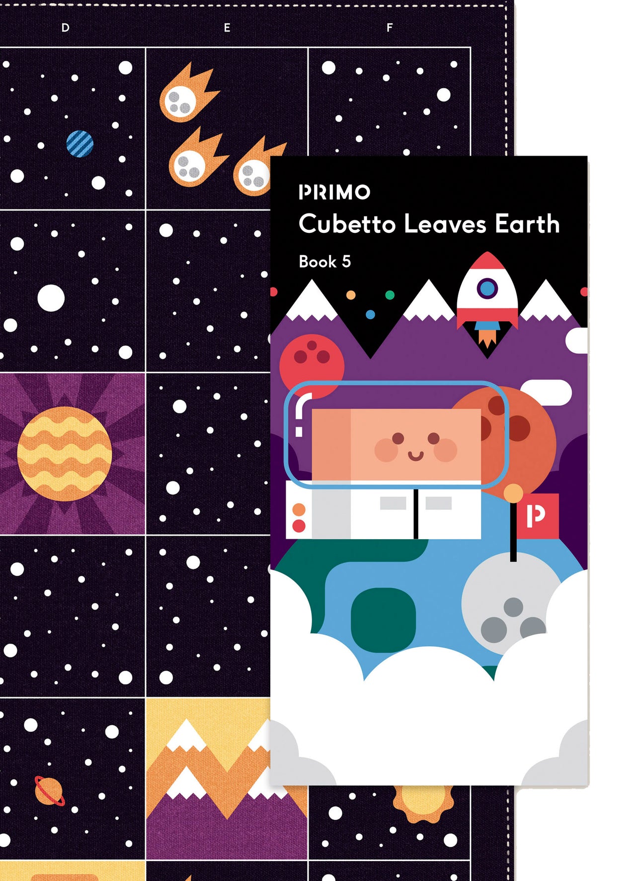 cubetto leaves earth - space map and story book