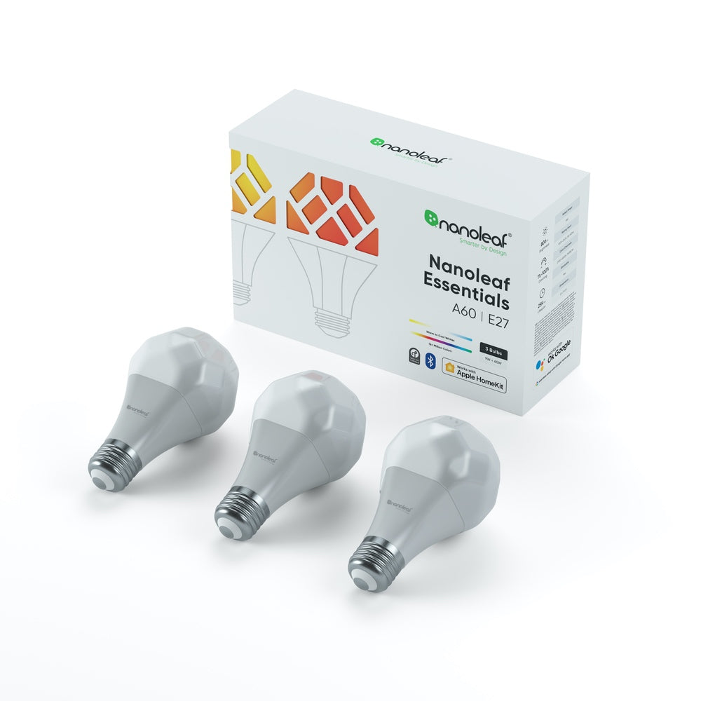 nanoleaf essentials smart bulb e27 (3 pack)