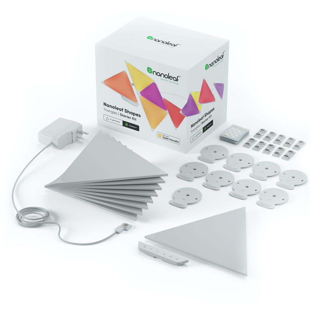 nanoleaf shapes - triangles starter kit (9 panels)