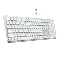 Thumbnail for satechi aluminium wired usb keyboard silver/white