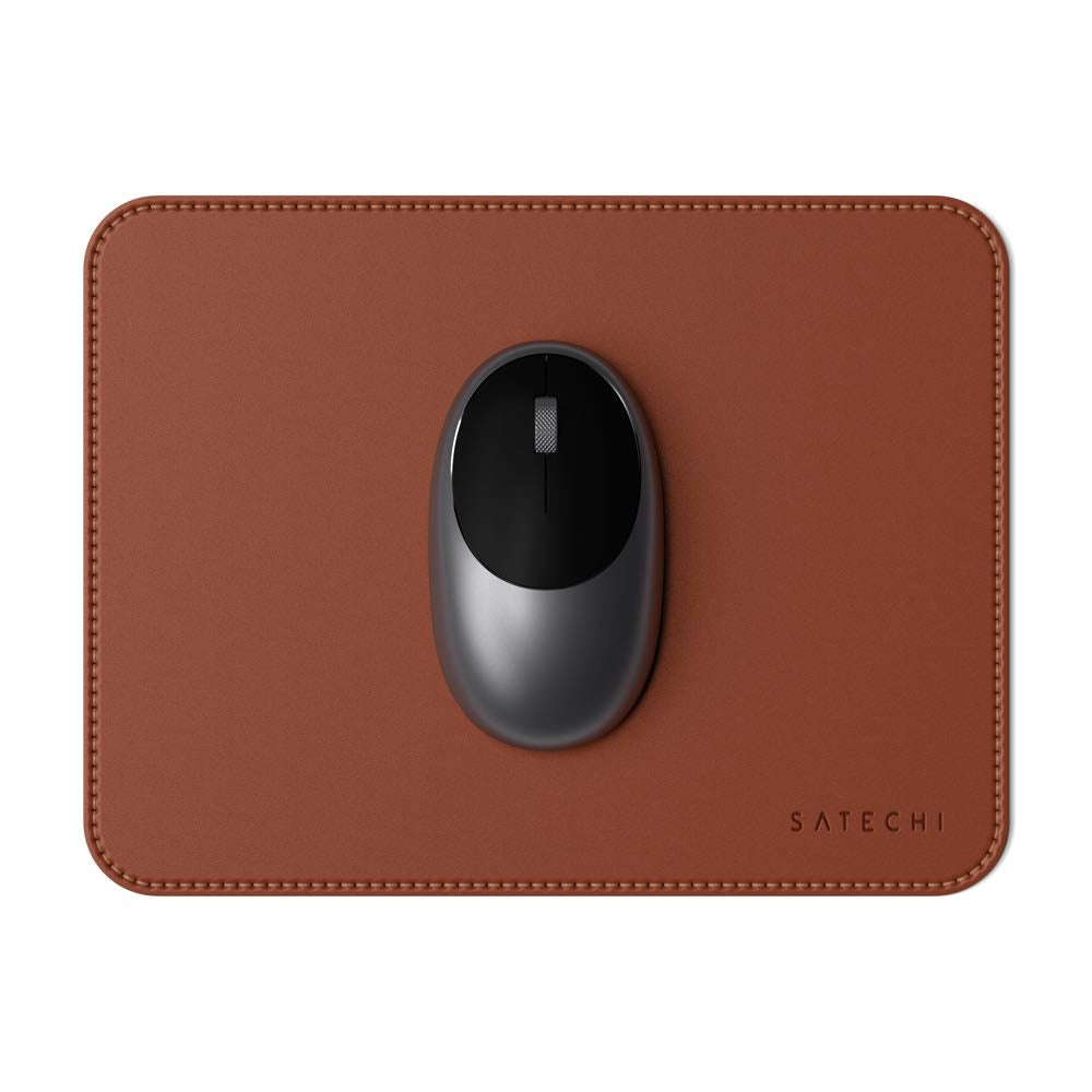 satechi eco leather mouse pad brown