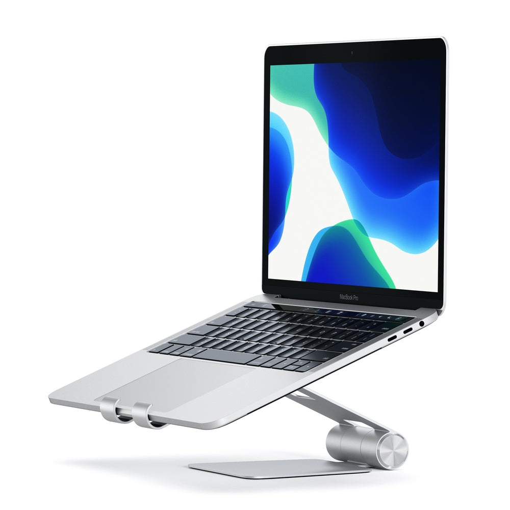 satechi r1 foldable mobile stand for laptops & tablets silver