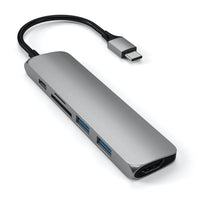 Thumbnail for satechi slim usb-c multiport adapter version 2 space grey