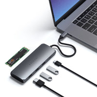 Thumbnail for satechi usb-c hybrid multiport adapter with ssd enclosure