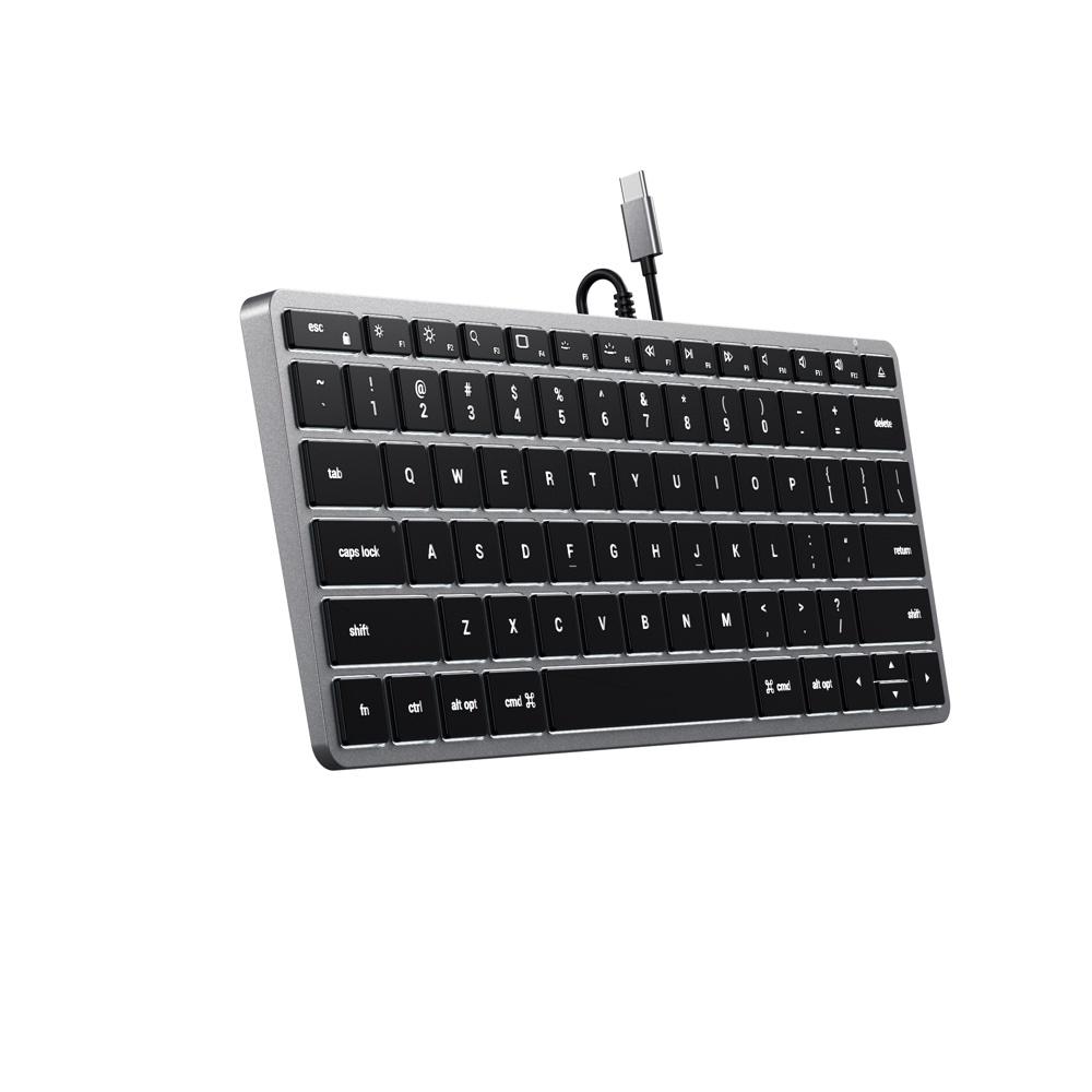 satechi slim w1 wired backlit keyboard (space grey)