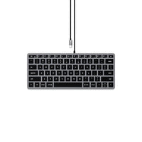 Thumbnail for satechi slim w1 wired backlit keyboard (space grey)