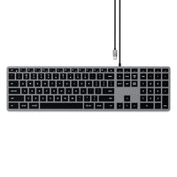 Thumbnail for satechi slim w3 wired backlit keyboard (space grey)