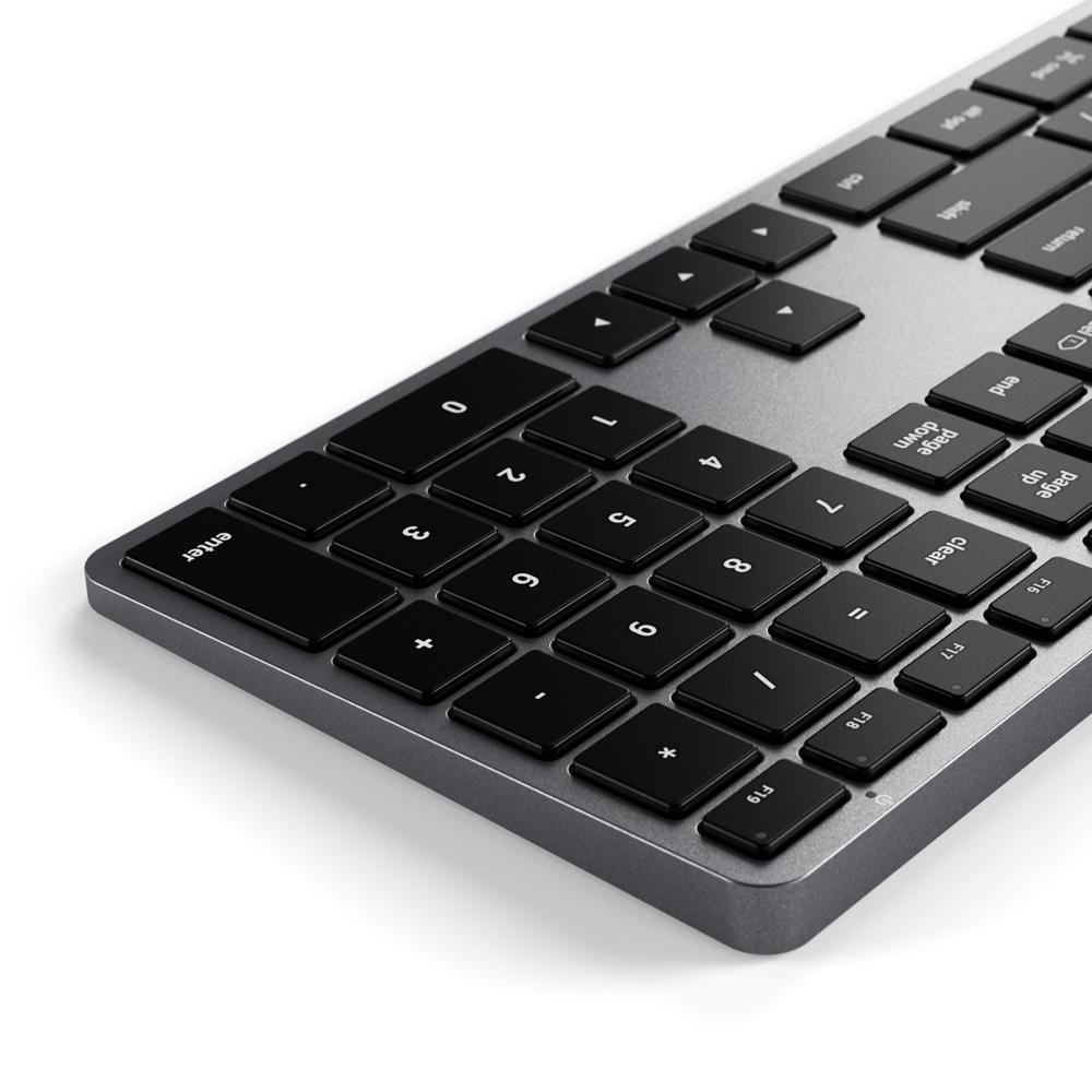 satechi slim w3 wired backlit keyboard (space grey)