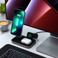 Thumbnail for satechi magnetic 3-in-1 wireless charging stand
