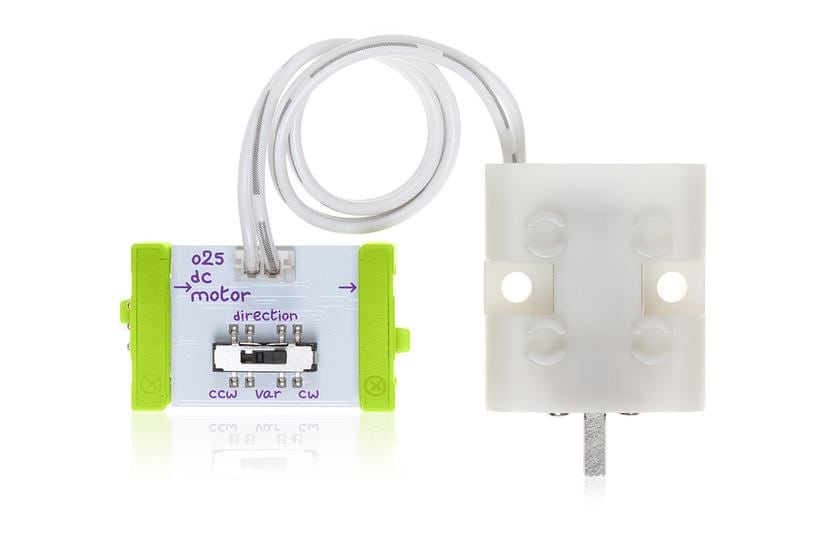 littlebits dc motor tethered d shaft
