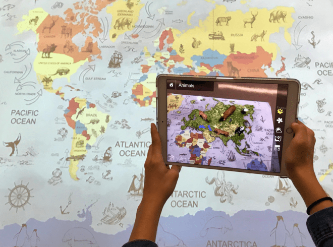 augmented reality world map
