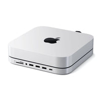 Thumbnail for satechi aluminium stand and hub for mac mini with ssd enclosure (silver)
