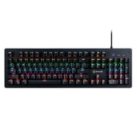 Thumbnail for bonelk k-544 gaming mechanical full size wired rgb led keyboard (black)