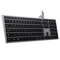 Thumbnail for satechi slim w3 wired backlit keyboard (space grey)