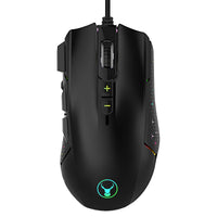 Thumbnail for bonelk x-814 gaming wired rgb led 8d mouse, 1000 to 5000cpi (black)